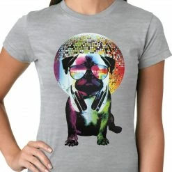 Bewild Disco Pug Ladies T-shirt 14 Bewild Disco Pug Ladies T-shirt