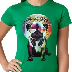 Bewild Disco Pug Ladies T-shirt 16 Bewild Disco Pug Ladies T-shirt