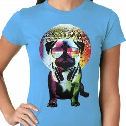 Bewild Disco Pug Ladies T-shirt 17 Bewild Disco Pug Ladies T-shirt