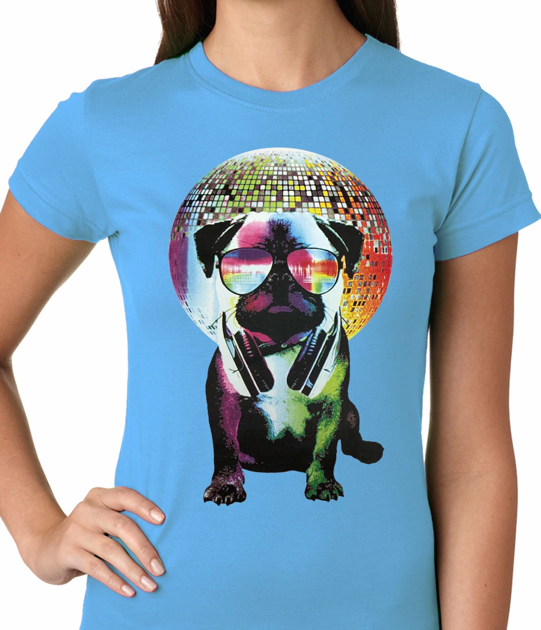 Bewild Disco Pug Ladies T-shirt 8 Bewild Disco Pug Ladies T-shirt