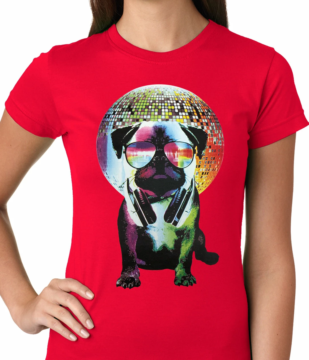 Bewild Disco Pug Ladies T-shirt 10 Bewild Disco Pug Ladies T-shirt