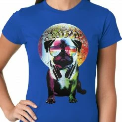 Bewild Disco Pug Ladies T-shirt 20 Bewild Disco Pug Ladies T-shirt
