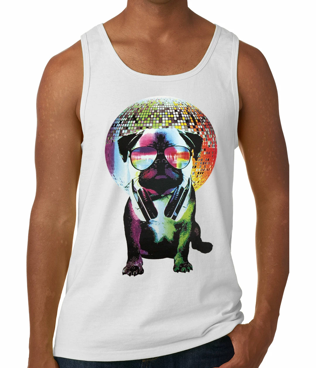 Bewild Disco Pug Tank Top 8 Bewild Disco Pug Tank Top
