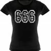 Bewild Cool Funny & Offensive Distressed 666 Girls T-Shirt 1 Bewild Cool Funny & Offensive Distressed 666 Girls T-Shirt