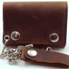 Bewild Wallets & Chains Distressed Natural Brown Leather Chain Wallet