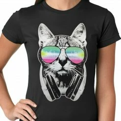 Bewild DJ Cat Ladies T-shirt Cool Funny & Offensive