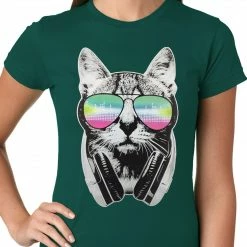 Bewild DJ Cat Ladies T-shirt Cool Funny & Offensive