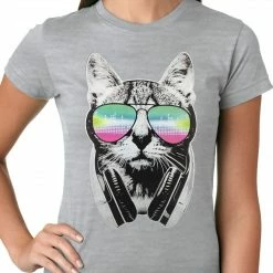 Bewild DJ Cat Ladies T-shirt Cool Funny & Offensive