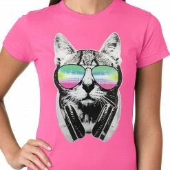 Bewild DJ Cat Ladies T-shirt Cool Funny & Offensive