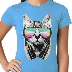 Bewild DJ Cat Ladies T-shirt Cool Funny & Offensive