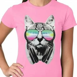 Bewild DJ Cat Ladies T-shirt Cool Funny & Offensive