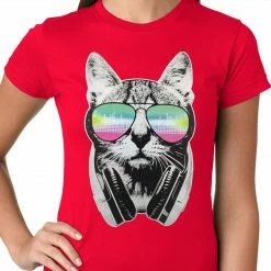 Bewild DJ Cat Ladies T-shirt Cool Funny & Offensive