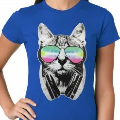 Bewild DJ Cat Ladies T-shirt Cool Funny & Offensive