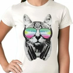 Bewild DJ Cat Ladies T-shirt Cool Funny & Offensive