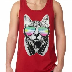 Bewild DJ Cat Tank Top Cool Funny & Offensive