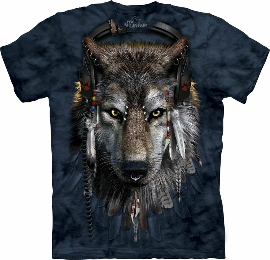 Bewild The Mountain Apparel DJ Fen Wolf Big Face Men's T-Shirt 4 Bewild The Mountain Apparel DJ Fen Wolf Big Face Men's T-Shirt