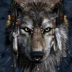 Bewild The Mountain Apparel DJ Fen Wolf Big Face Men's T-Shirt 10 Bewild The Mountain Apparel DJ Fen Wolf Big Face Men's T-Shirt