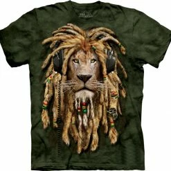 Bewild The Mountain Apparel DJ Jahman Lion Big Face Men's T-Shirt