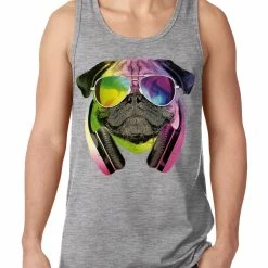 Bewild DJ Pug Tank Top Cool Funny & Offensive