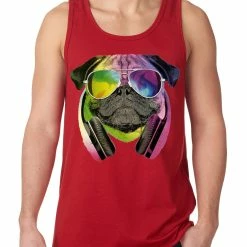Bewild DJ Pug Tank Top Cool Funny & Offensive