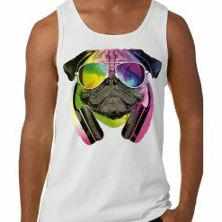 Bewild DJ Pug Tank Top Cool Funny & Offensive