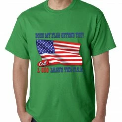 Bewild Does My Flag Offend You? Mens T-shirt Say It Loud