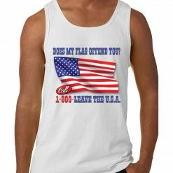 Bewild Cool Funny & Offensive Does My Flag Offend You? Tanktop