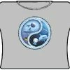 Bewild Dolphin Ying Yang Girls T-Shirt (Grey)