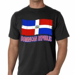 Bewild Dominican Republic Vintage Flag Men's T-Shirt Nationality & Ethnic