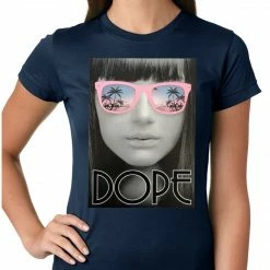 Bewild Cool Funny & Offensive Dope Palm Tree Glasses Girls T-shirt