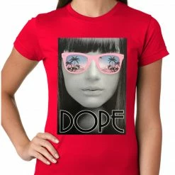 Bewild Cool Funny & Offensive Dope Palm Tree Glasses Girls T-shirt
