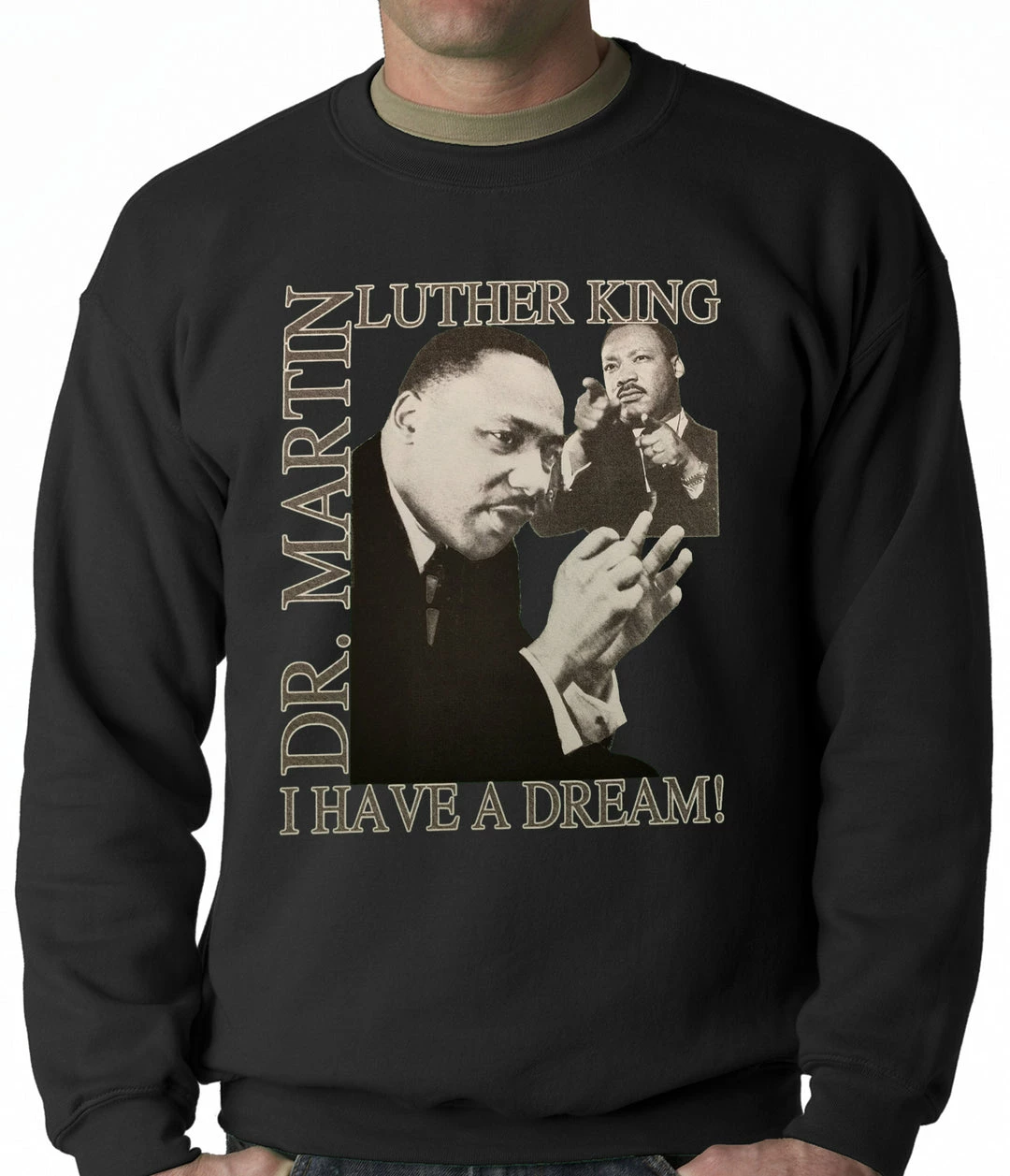 Bewild Dr. Martin Luther King Jr. "I Have A Dream" Adult Crewneck Nationality & Ethnic 3 Bewild Dr. Martin Luther King Jr. "I Have A Dream" Adult Crewneck Nationality & Ethnic
