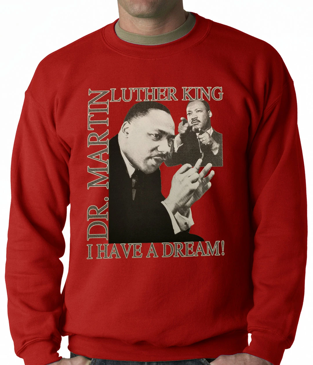 Bewild Dr. Martin Luther King Jr. "I Have A Dream" Adult Crewneck Nationality & Ethnic 9 Bewild Dr. Martin Luther King Jr. "I Have A Dream" Adult Crewneck Nationality & Ethnic