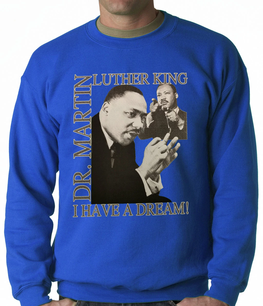 Bewild Dr. Martin Luther King Jr. "I Have A Dream" Adult Crewneck Nationality & Ethnic 10 Bewild Dr. Martin Luther King Jr. "I Have A Dream" Adult Crewneck Nationality & Ethnic