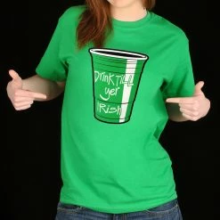 Bewild St.Patricks Day Drink Till Yer Irish Green Cup Girl's T-Shirt