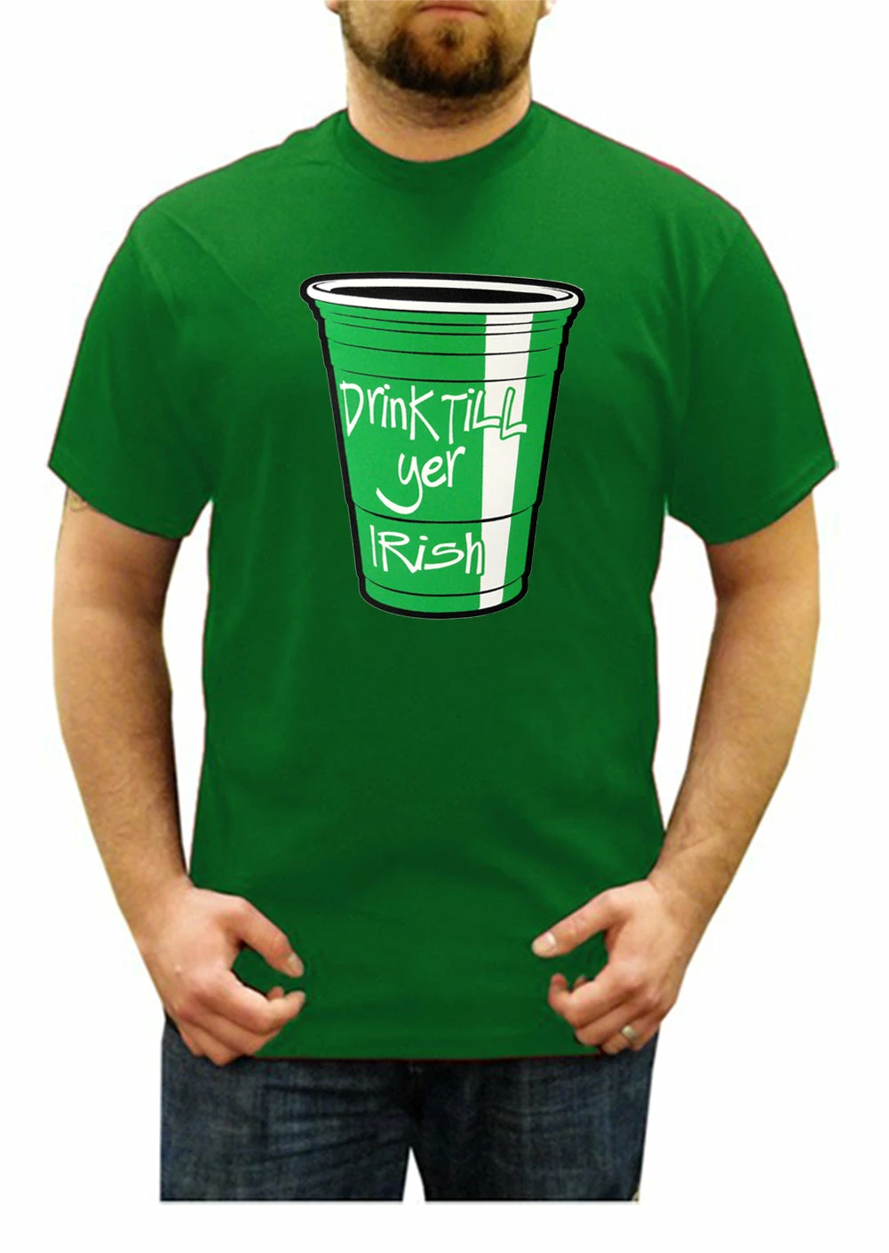 Bewild St.Patricks Day Drink Till Yer Irish Green Cup Men's T-Shirt 3 Bewild St.Patricks Day Drink Till Yer Irish Green Cup Men's T-Shirt