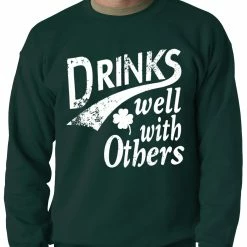 Bewild Drinks Well With Other Irish St. Patrick's Day Crewneck 10 Bewild Drinks Well With Other Irish St. Patrick's Day Crewneck