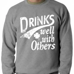 Bewild Drinks Well With Other Irish St. Patrick's Day Crewneck 11 Bewild Drinks Well With Other Irish St. Patrick's Day Crewneck