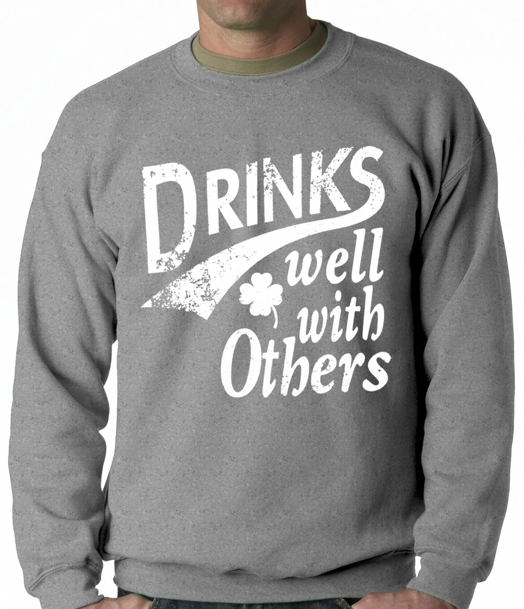 Bewild Drinks Well With Other Irish St. Patrick's Day Crewneck 7 Bewild Drinks Well With Other Irish St. Patrick's Day Crewneck