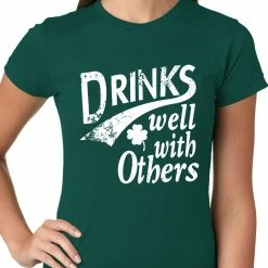 Bewild Drinks Well With Other Irish St. Patrick's Day Girls T-shirt St.Patricks Day