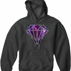 Bewild Dripping Purple Galaxy Diamond Adult Hoodie Cool Funny & Offensive
