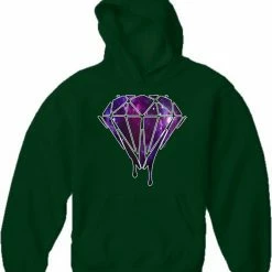 Bewild Dripping Purple Galaxy Diamond Adult Hoodie Cool Funny & Offensive