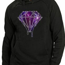 Bewild Dripping Purple Galaxy Diamond Adult Hoodie Cool Funny & Offensive
