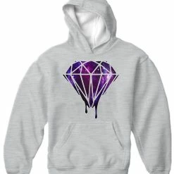 Bewild Dripping Purple Galaxy Diamond Adult Hoodie Cool Funny & Offensive