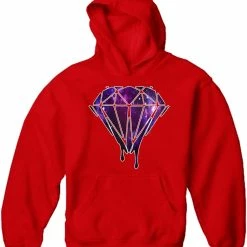 Bewild Dripping Purple Galaxy Diamond Adult Hoodie Cool Funny & Offensive