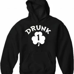 Bewild Drunk 1 Irish Shamrock Adult Hoodie St.Patricks Day