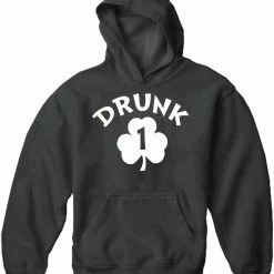 Bewild Drunk 1 Irish Shamrock Adult Hoodie St.Patricks Day
