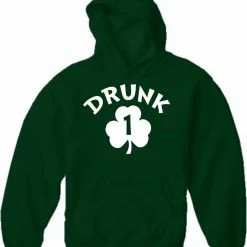 Bewild Drunk 1 Irish Shamrock Adult Hoodie St.Patricks Day