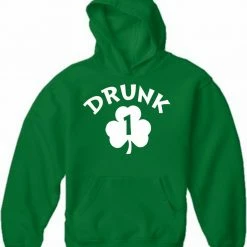 Bewild Drunk 1 Irish Shamrock Adult Hoodie St.Patricks Day