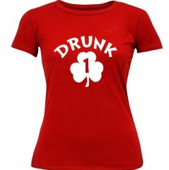 Bewild Cool Funny & Offensive Drunk 1 Irish Shamrock Girl's T-Shirt